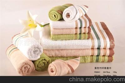 南京鑫橋市場(chǎng)陳香針紡織品銷售中心 專業(yè)供應(yīng)正品中國結(jié)竹纖維高檔毛巾系列